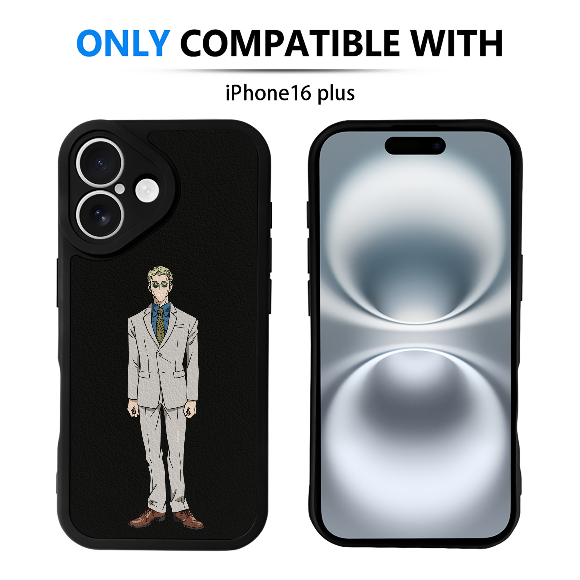 （画像用） 呪術廻戦 Jujutsu Kaisen 【iPhone 16シリーズ対応】シリコンスマホケース（レザー調） 材質：シリコン